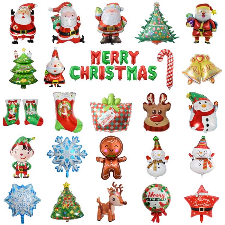 क्रिसमस एल्युमिनियम पन्नी गुब्बारे