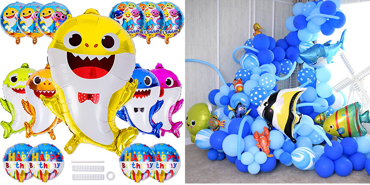 Shark foil balloons