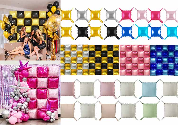 Double sided background wall foil balloons