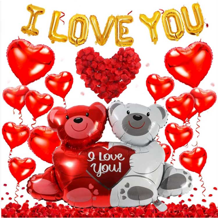 भ्यालेन्टाइन डे पन्नी बेलुनहरू